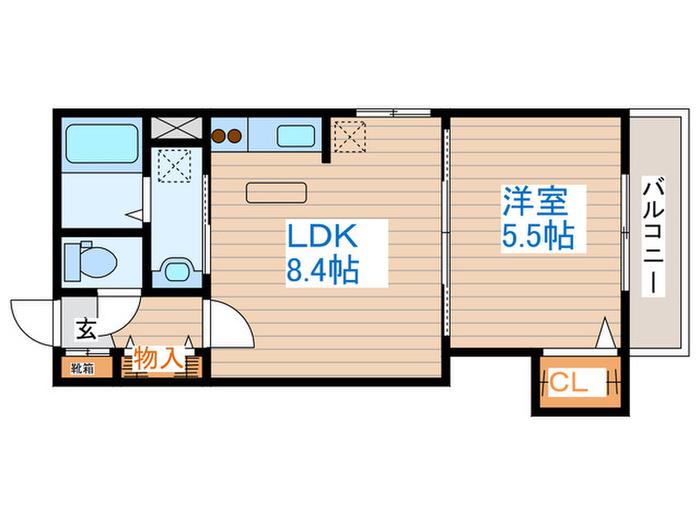 マチエール豊平橋I(1LDK/3階)の間取り写真