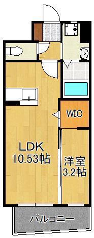 オーヴィジョンクラス浅香通(1LDK/2階)の間取り写真