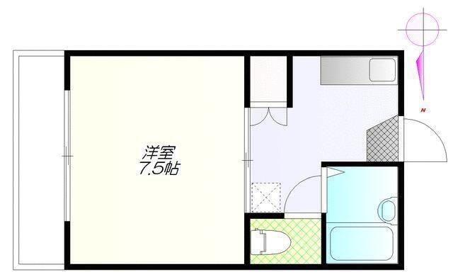 アークビル新中野(1K/2階)の間取り写真