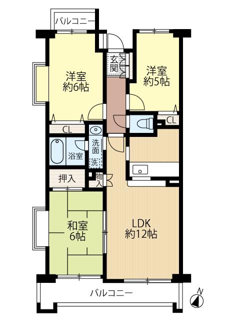セリエ大塚(3LDK/3階)の間取り写真
