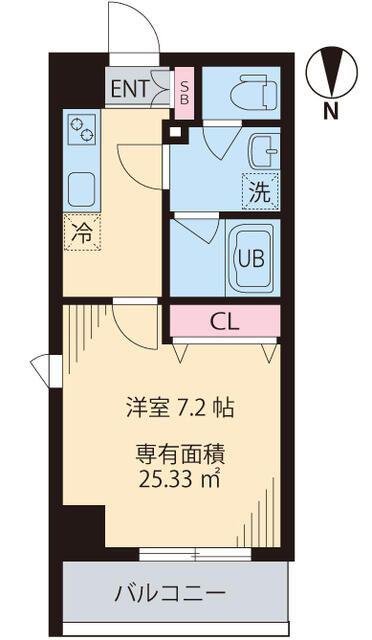 COURT TAKETOKUIII(1K/2階)の間取り写真