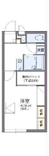 レオパレスサンイーグル(1K/1階)の間取り写真