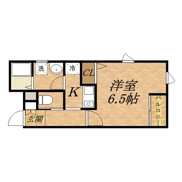 アジュール小花(1K/3階)の間取り写真