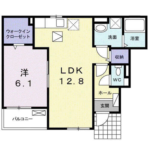 コータ・コート G(1LDK/1階)の間取り写真