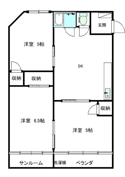 グレイス高尾(3DK/1階)の間取り写真