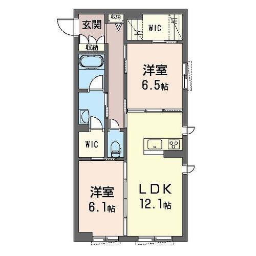 SHM アネシス・K(2LDK/1階)の間取り写真
