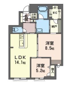 プレジール(2LDK/1階)の間取り写真