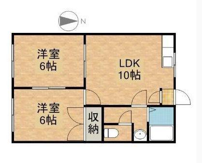 リバティI(2LDK/1階)の間取り写真