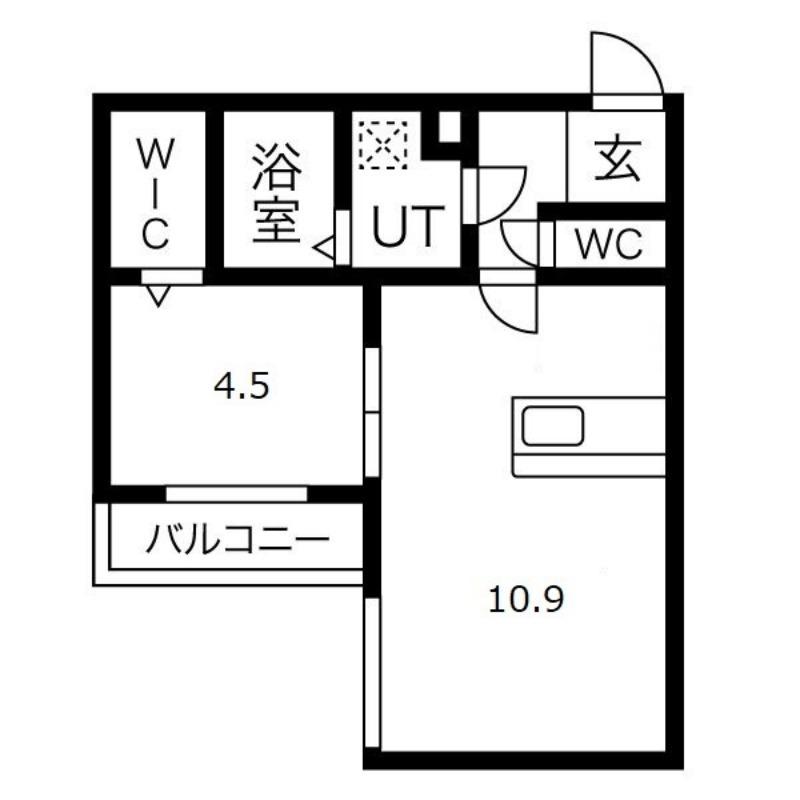 プレミアムステージ(1LDK/3階)の間取り写真