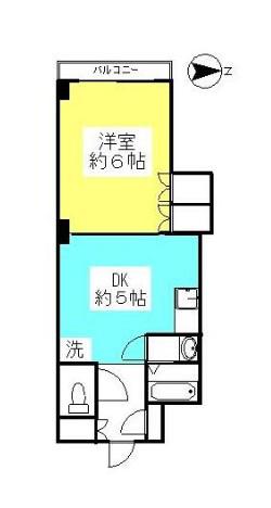 ダイヤエステーツ東川口(1DK/3階)の間取り写真