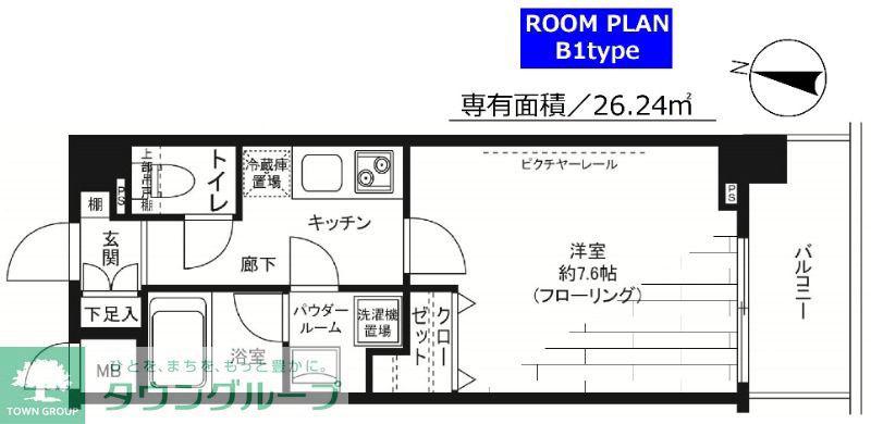 ステージファースト新宿西落合(1K/3階)の間取り写真