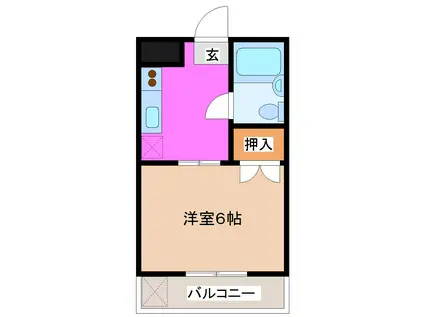 小山ビル(1K/3階)の間取り写真