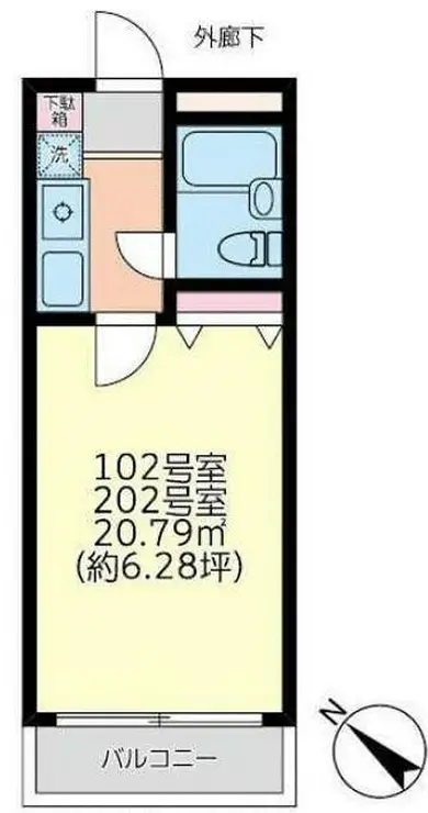 ドミールYAGI 2階階 間取り