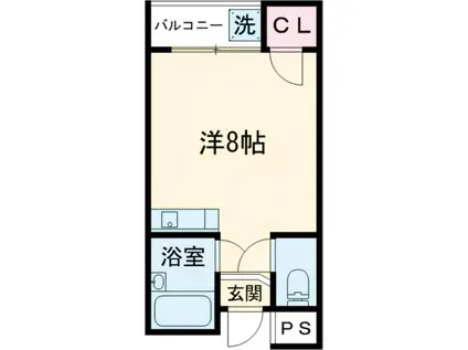 バーブルパークマンション(1K/4階)の間取り写真