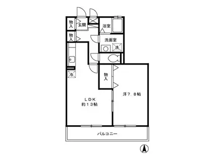 プリマベーラ(1LDK/3階)の間取り写真