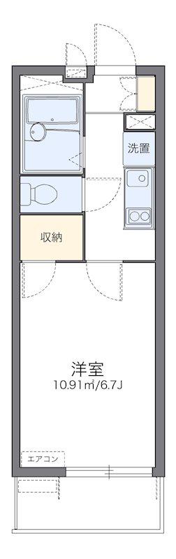 ラグレージュ(1K/1階)の間取り写真