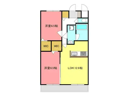 ベルグレイス(2LDK/3階)の間取り写真