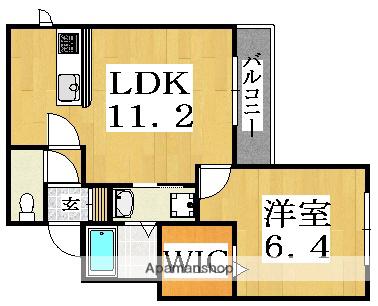 ヘーベルメゾン我孫子(1LDK/3階)の間取り写真