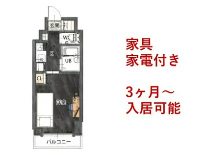 プロシード新横浜(1K/11階)の間取り写真