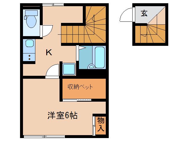 レオパレス南阪手II(1K/2階)の間取り写真