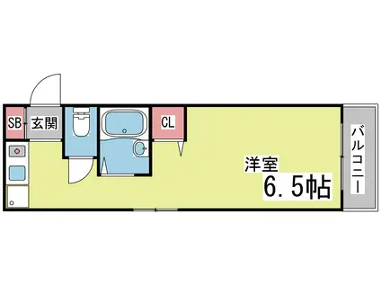 エクセレント六甲(1K/3階)の間取り写真