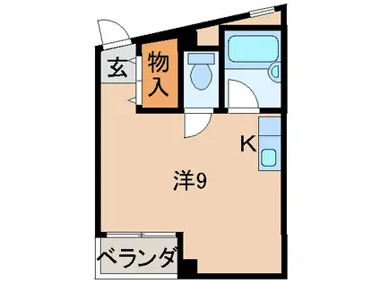 ピュア紀三井寺(ワンルーム/3階)の間取り写真