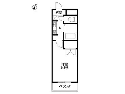 パフィオ(1K/3階)の間取り写真