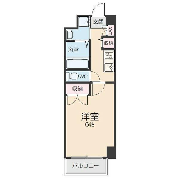 グランイル丹後(1K/4階)の間取り写真