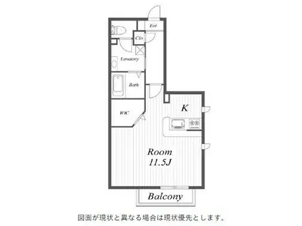 DAIKENN武庫之荘ポルタA(ワンルーム/1階)の間取り写真