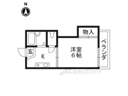 タウニィ樋口(1K/2階)の間取り写真