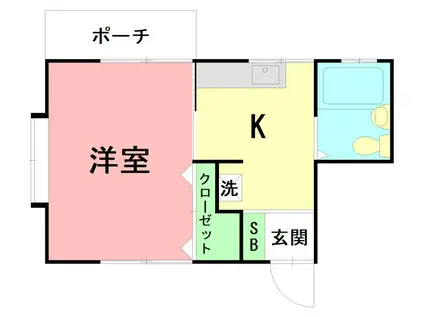 木村アパート(1K/1階)の間取り写真