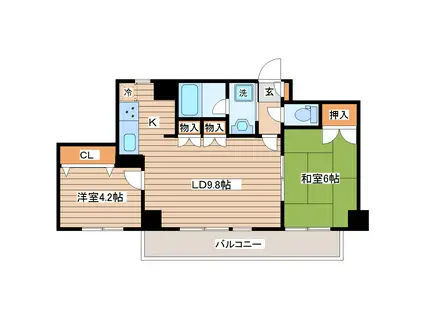 ガーデンハイツAIHARAI(2LDK/3階)の間取り写真