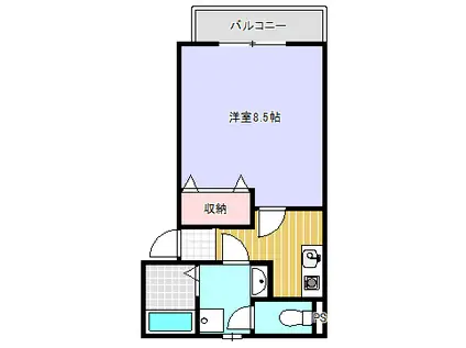 ハイツ晴斗III(1K/2階)の間取り写真