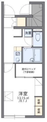 レオパレスヴィラ ヨコス(1K/1階)の間取り写真