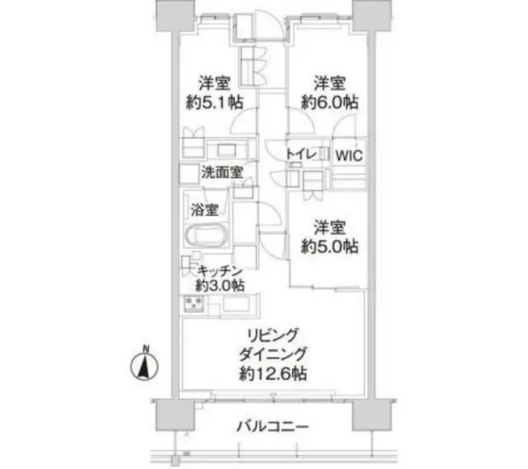 パークホームズ亀有ガーデンズコート 2階階 間取り