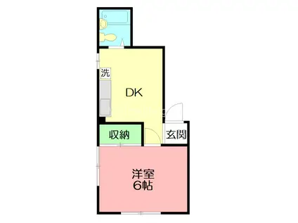 ラドウィンズ(1DK/3階)の間取り写真