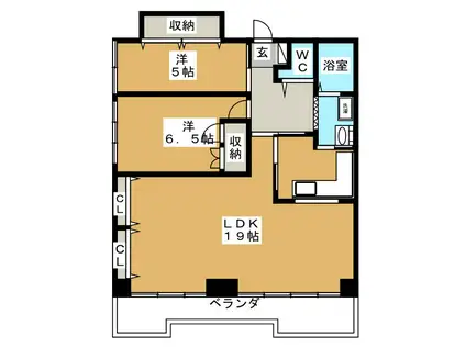 ゆたかビル(3K/3階)の間取り写真