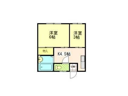 テラス・ベルピア(2K/2階)の間取り写真