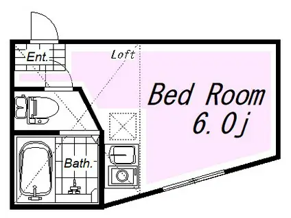 ユナイト保土ヶ谷ペトロフ(ワンルーム/2階)の間取り写真