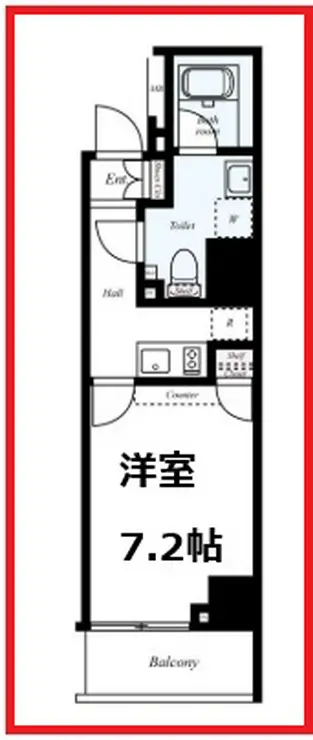 ブライズ亀戸ドゥエ 8階階 間取り