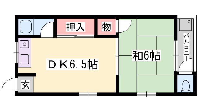 たくみ荘(1DK/1階)の間取り写真