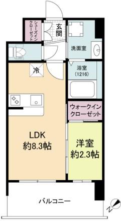 セレニテ江坂エクラ(1LDK/3階)の間取り写真