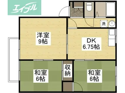 フレグランス21 I(3DK/2階)の間取り写真