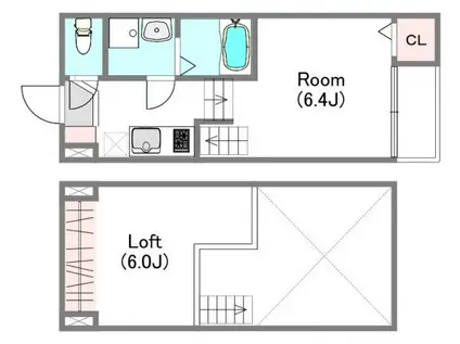 MODERN PALAZZO 西諫早駅(1SK/1階)の間取り写真