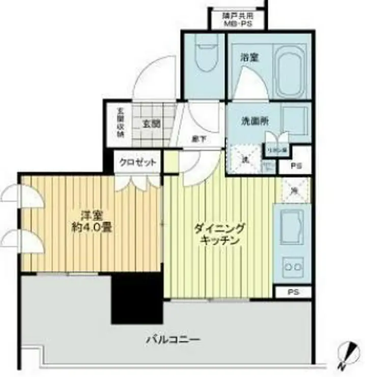 ライオンズアイル渋谷松濤 7階階 間取り