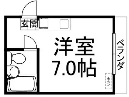 未来ハウス(ワンルーム/3階)の間取り写真
