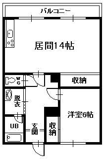 7.16コーポ(1LDK/2階)の間取り写真