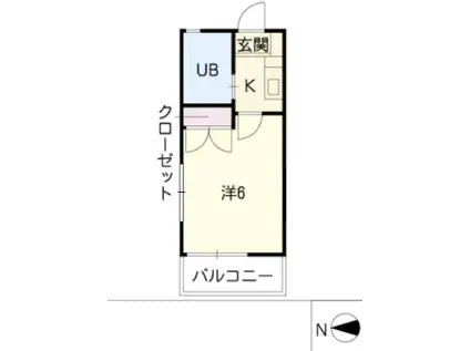 メモワール弥栄(1K/2階)の間取り写真