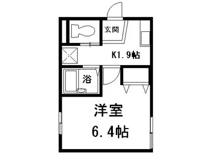 ジュネス鵠沼(1K/1階)の間取り写真