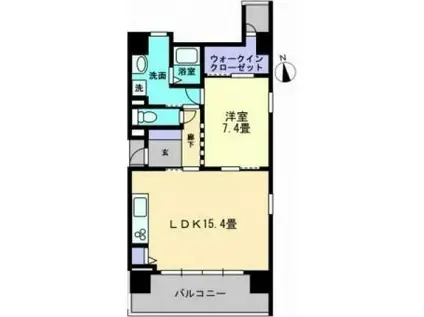 アルファステイツ兵庫町(1LDK/5階)の間取り写真